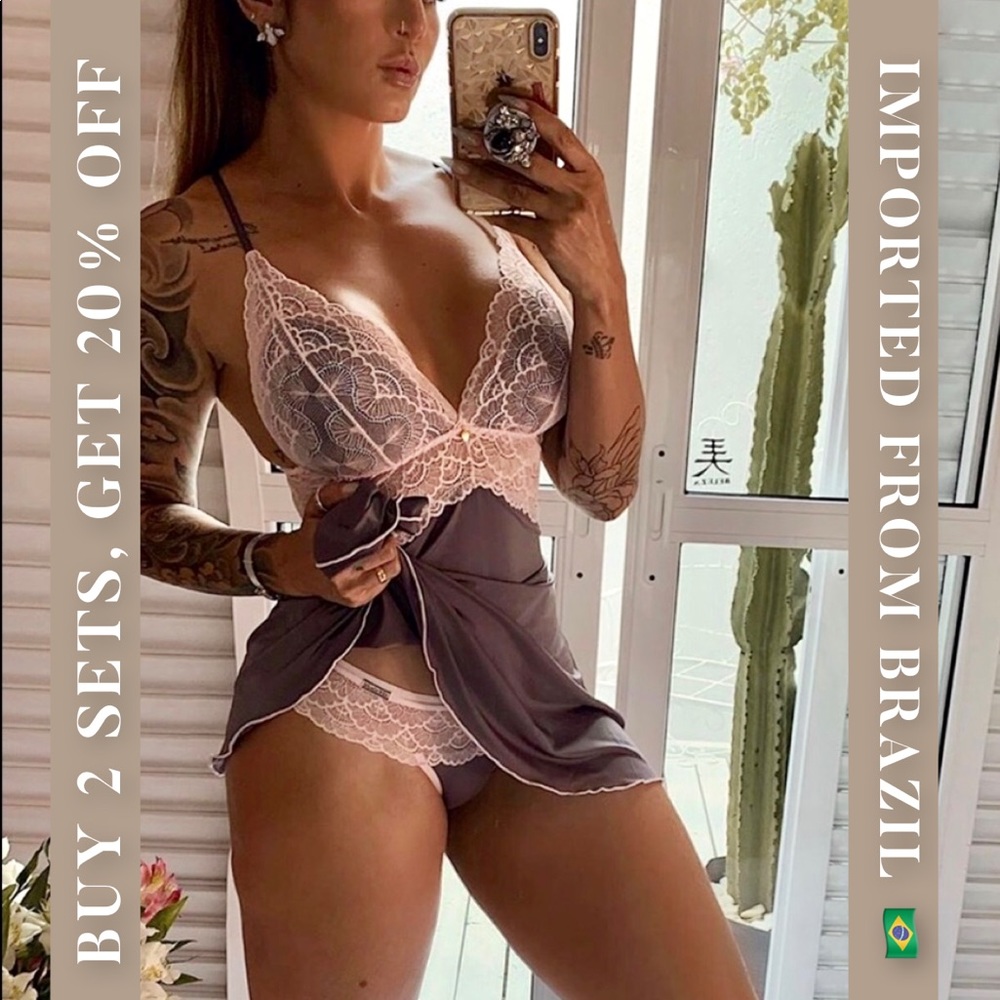 Nightgown slip dress & panty - 2 piece set - Picture 2 of 8